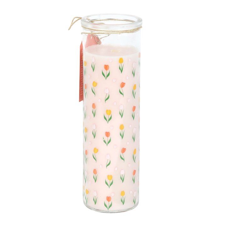 Tulip Print French Tulip Tube Candle 🇬🇧