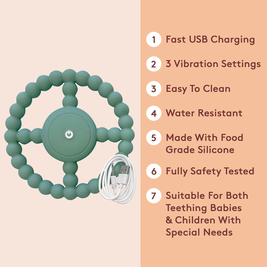 Vibrating Sensory Chew Toy - Autism Chew Toys & Baby Teething Toys 🇬🇧