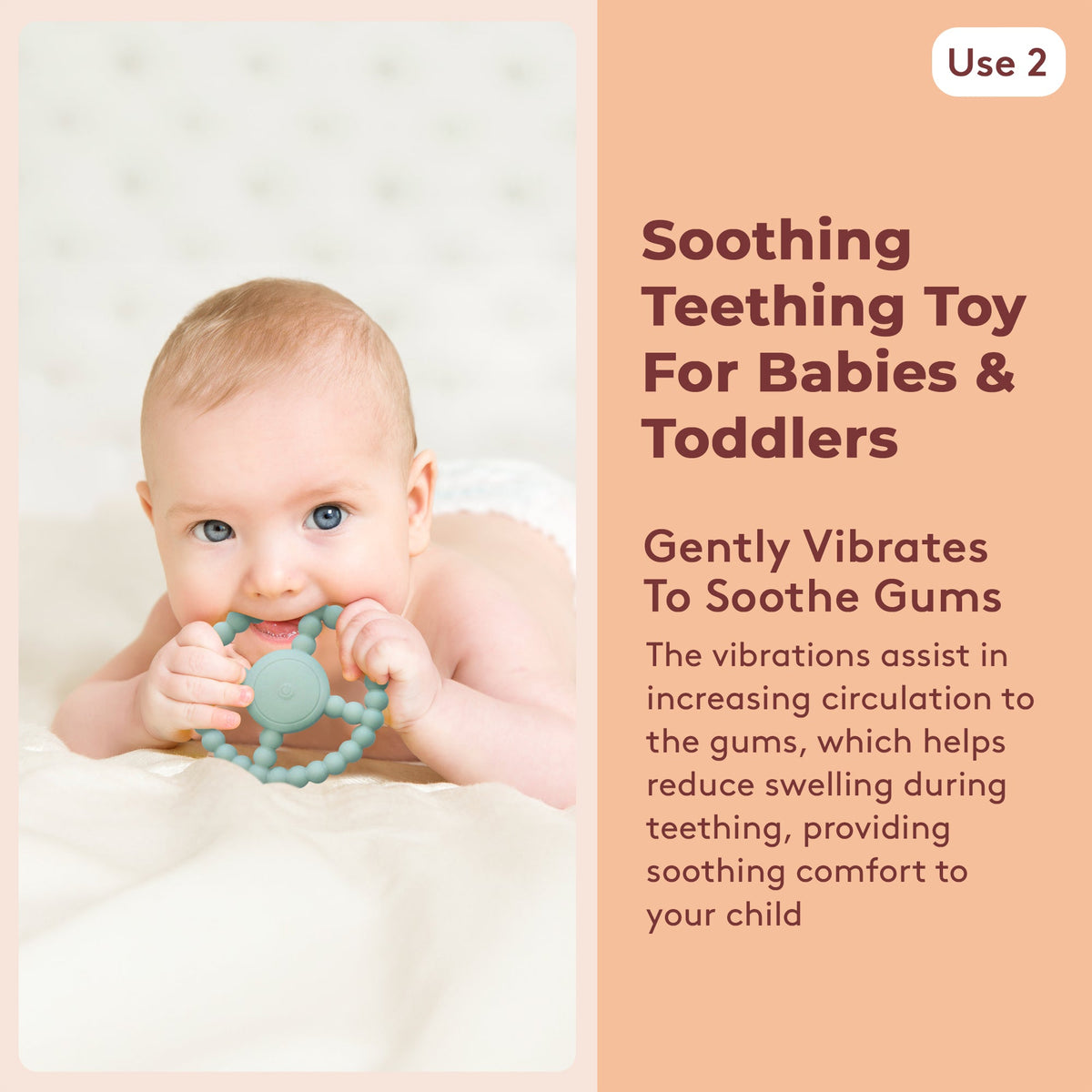 Vibrating Sensory Chew Toy - Autism Chew Toys & Baby Teething Toys 🇬🇧