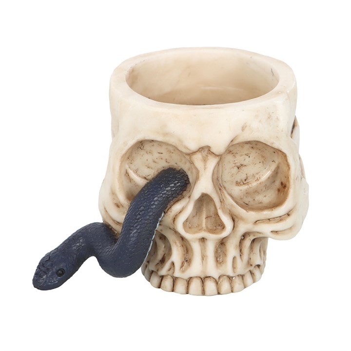 Skull Tealight Holder with Snake 🇬🇧