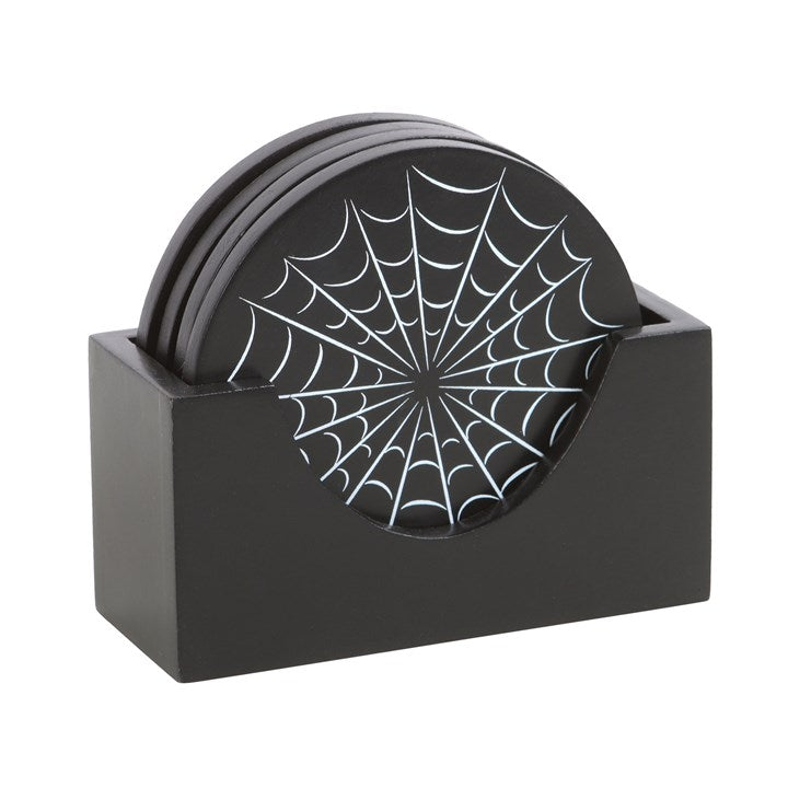 Black Spiderweb Coaster Set 🇬🇧