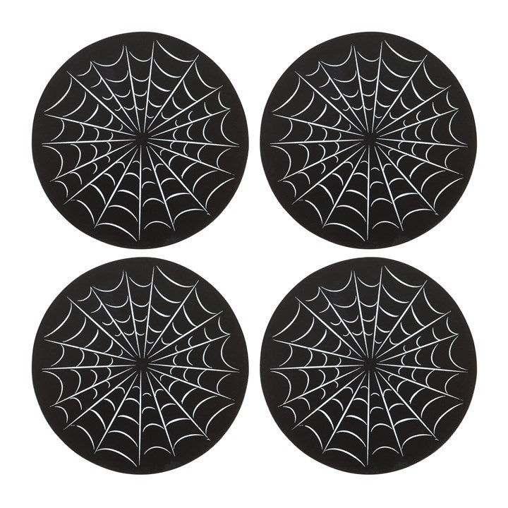 Black Spiderweb Coaster Set 🇬🇧