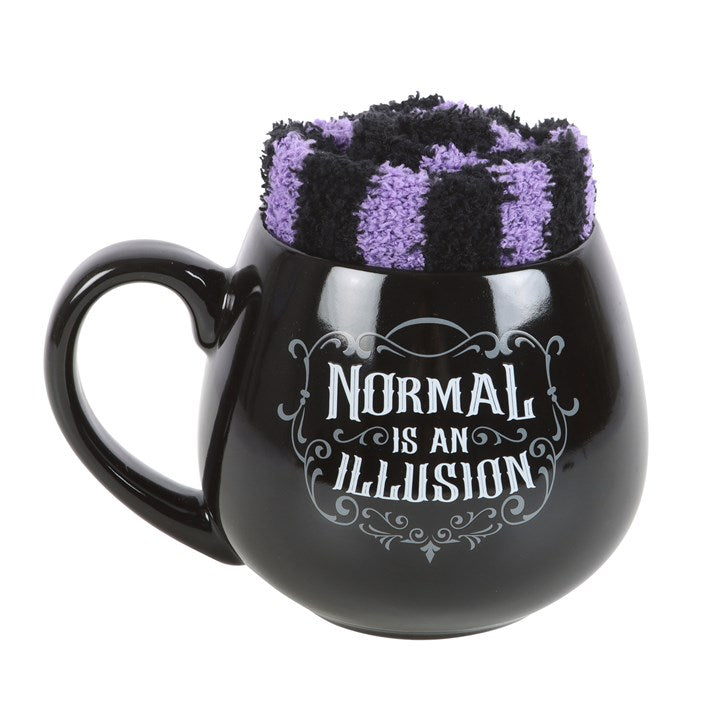 Normal is an Illusion Gothic Mug and Socks Set 🇬🇧