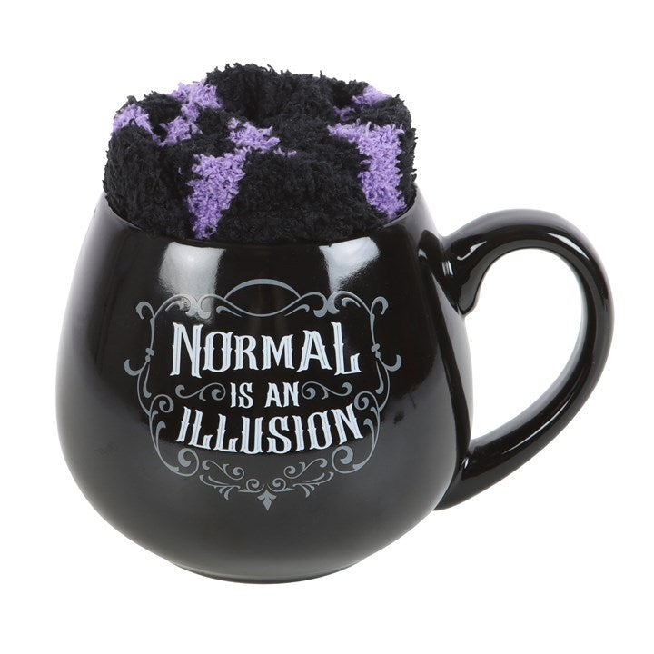Normal is an Illusion Gothic Mug and Socks Set 🇬🇧