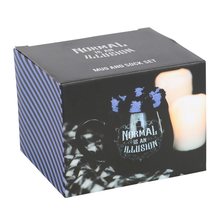Normal is an Illusion Gothic Mug and Socks Set 🇬🇧