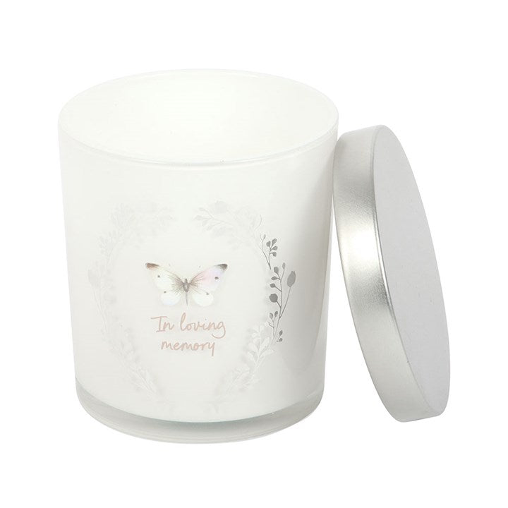 In Loving Memory White Butterfly Vanilla Candle 🇬🇧