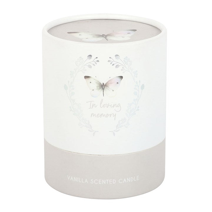 In Loving Memory White Butterfly Vanilla Candle 🇬🇧
