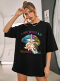 Ladies Oversized Whishper Words of Wisdom Short Sleeves T Shirt Top 🇬🇧
