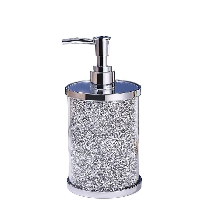 Soap Dispenser Dimond Mirrored crushed crystal (Silver)🇬🇧