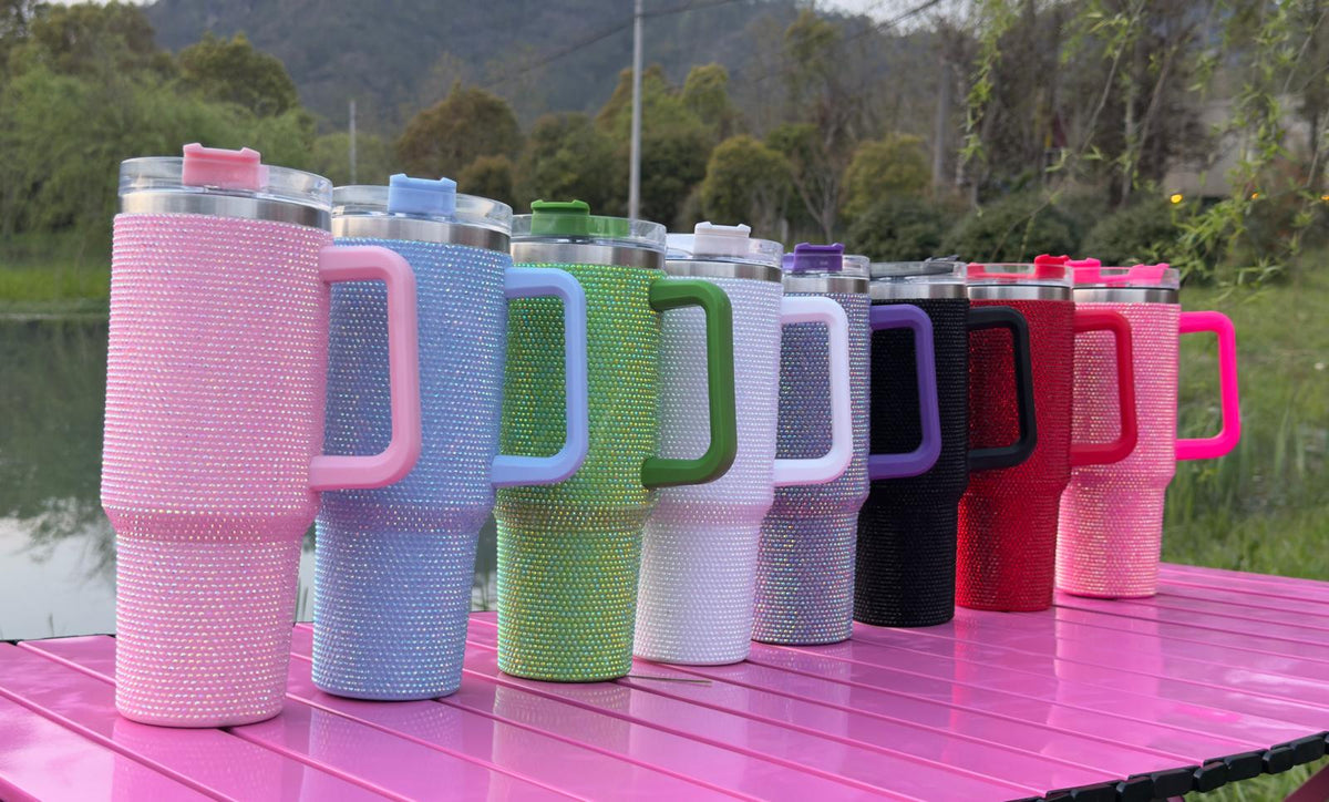 1200ml Rhinestone-Embellished Thermos Mug 🇬🇧