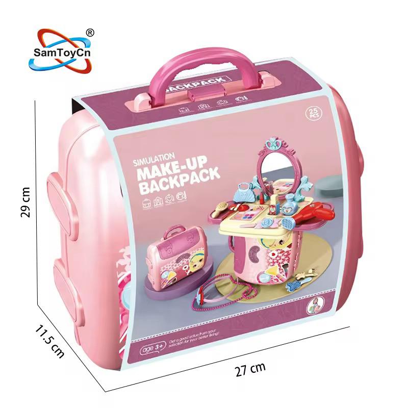 Children's Educational Backpack Schoolbag Baby Pretend Play Toy Dressing Table Set 🇬🇧