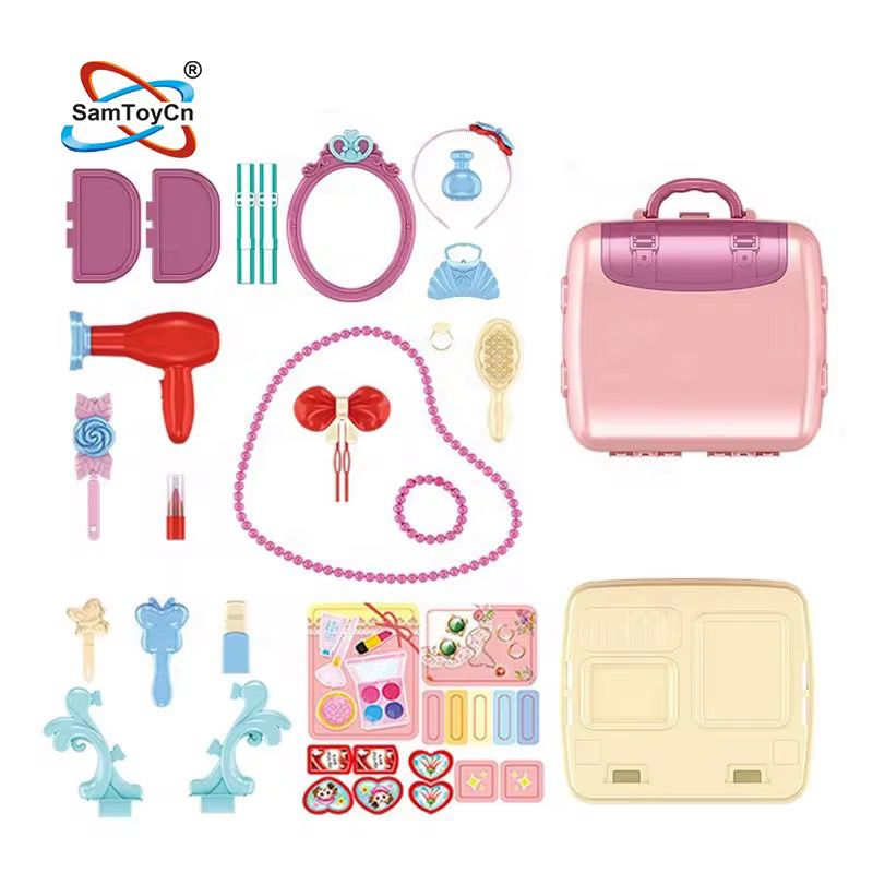 Children's Educational Backpack Schoolbag Baby Pretend Play Toy Dressing Table Set 🇬🇧