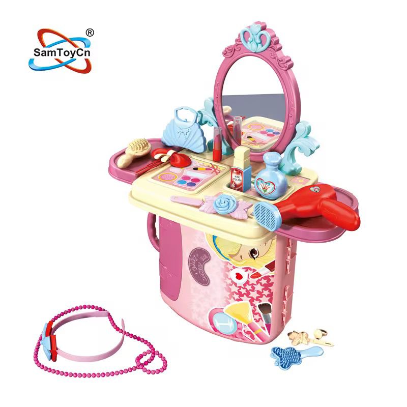Children's Educational Backpack Schoolbag Baby Pretend Play Toy Dressing Table Set 🇬🇧