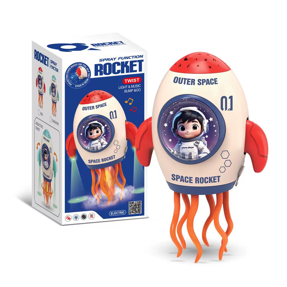 Electric spray dancing rocket (with sound, light, and music) 🇬🇧