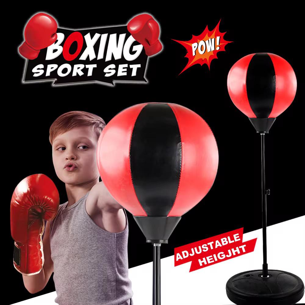 Foot pedal speed ball long tube + 22cm ball and a set of gloves🇬🇧