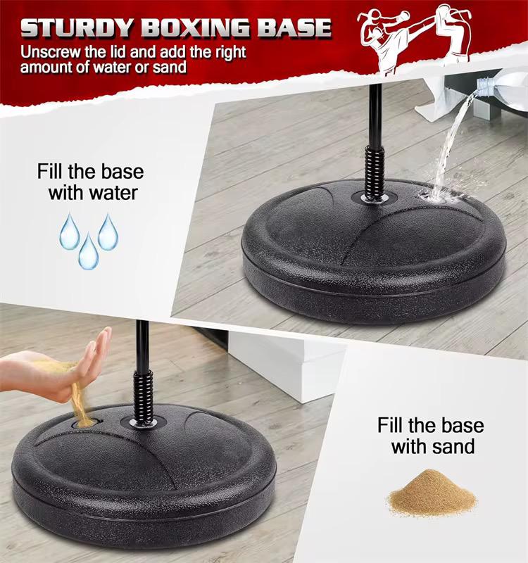 Foot pedal speed ball long tube + 22cm ball and a set of gloves🇬🇧