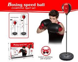 Foot pedal speed ball long tube + 22cm ball and a set of gloves🇬🇧