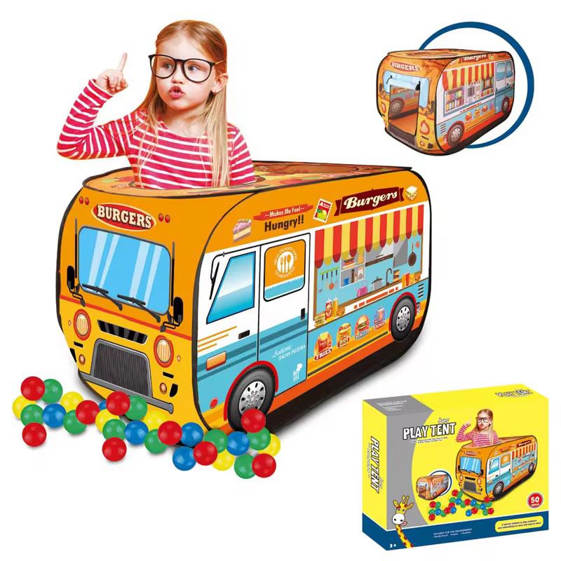 Children's car tent with 50 ocean balls 🇬🇧