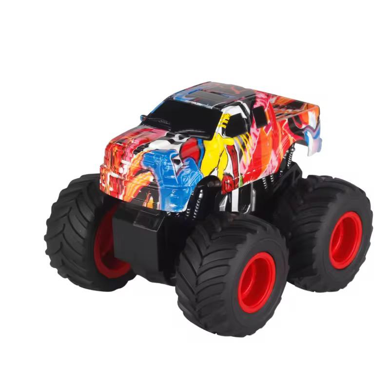 Four-wheel drive graffiti-style inertial rotation off-road vehicle tractor unit + Jeep 2 vehicles 🇬🇧