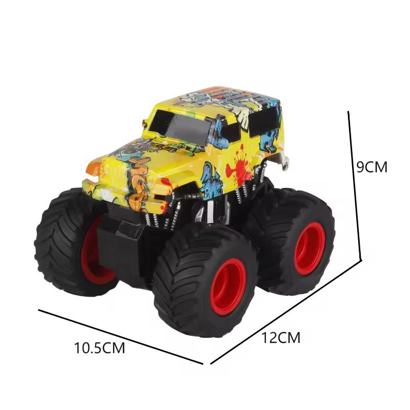 Four-wheel drive graffiti-style inertial rotation off-road vehicle tractor unit + Jeep 2 vehicles 🇬🇧