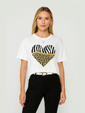 Ladies Tiger/Leopard Heart Oversized T Shirt 🇬🇧