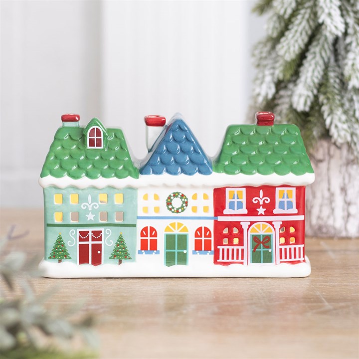 Christmas Street Tealight and Incense Cone Holder 🇬🇧