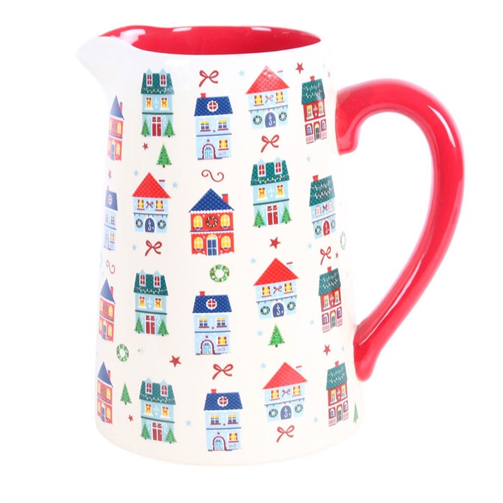 Christmas Street Print Ceramic Flower Jug 🇬🇧
