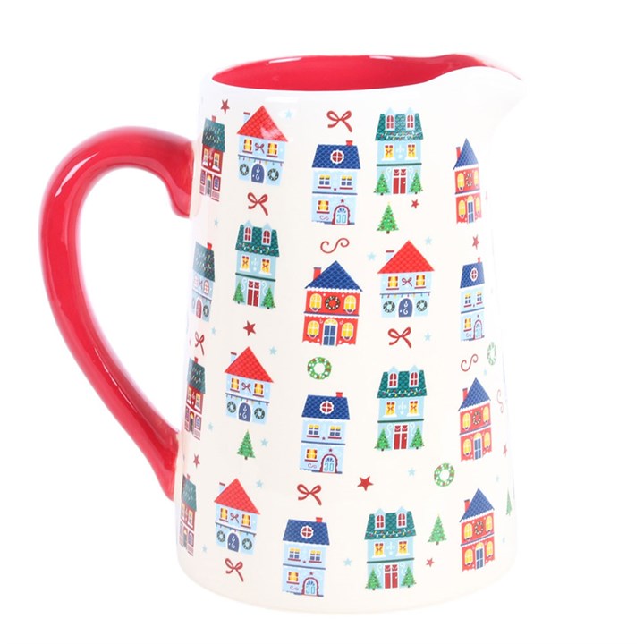 Christmas Street Print Ceramic Flower Jug 🇬🇧