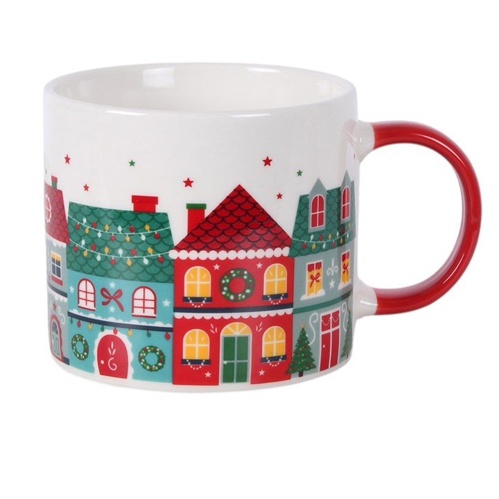 Christmas Street Print Mug 🇬🇧