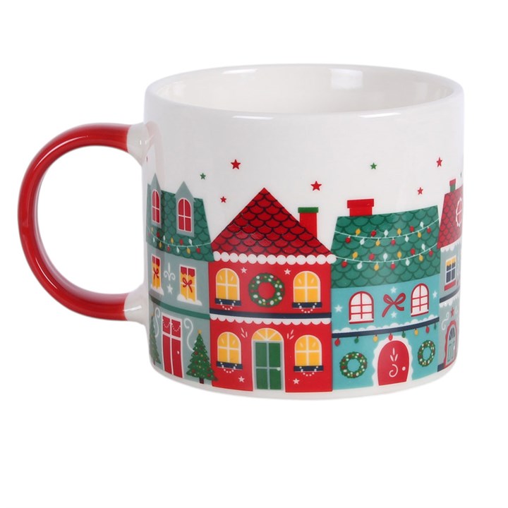 Christmas Street Print Mug 🇬🇧