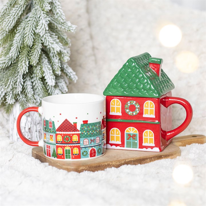 Christmas Street Print Mug 🇬🇧