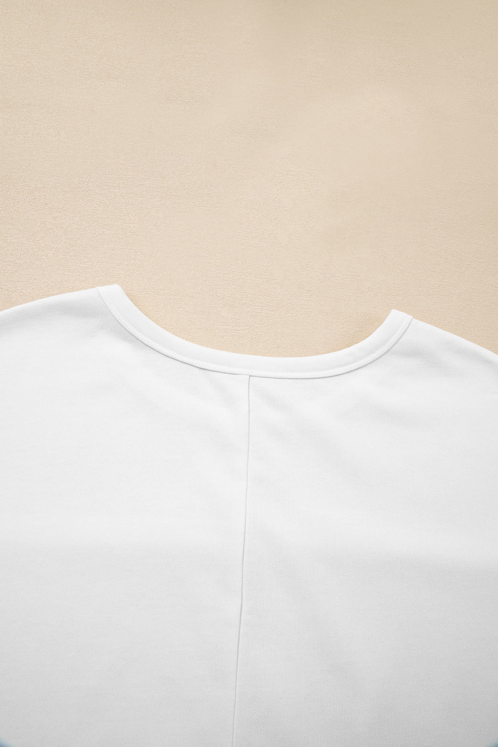 White Textured Raw Seam Plus Size Pullover Top and Drawstring Pants Set 🇺🇸