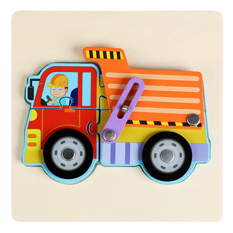 Children Early Childhood Education Develop Wooden Traffic Puzzle Toys 🇨🇳