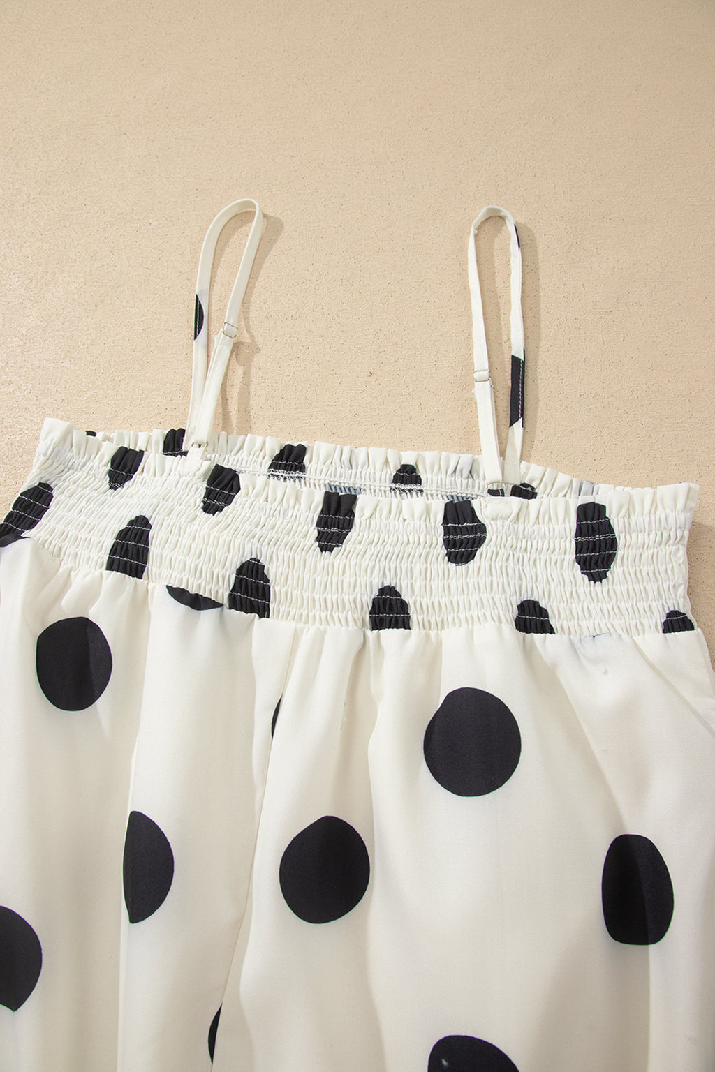 White Polka Dot Spaghetti Straps Maxi Dress 🇺🇸