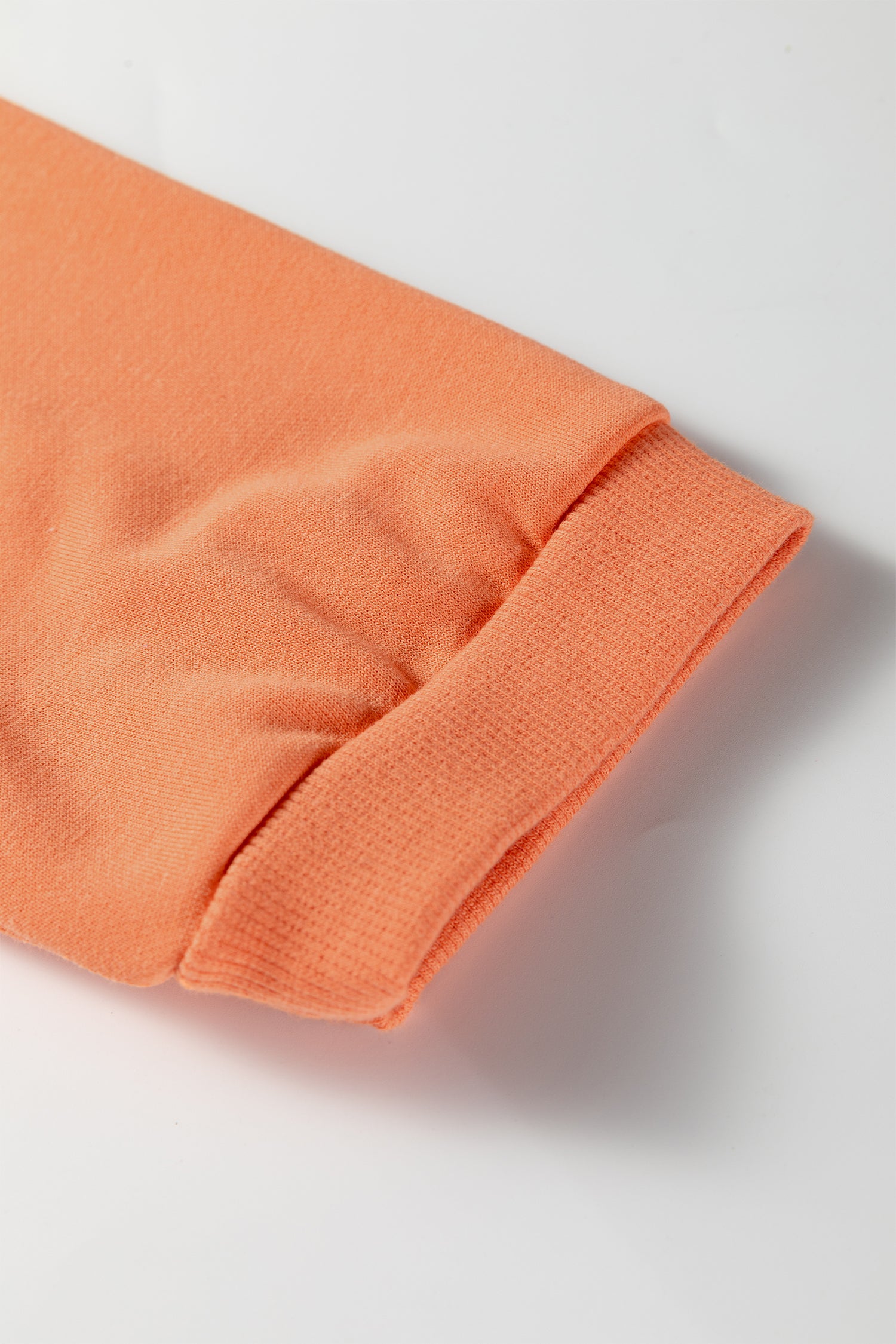 Grapefruit Orange Floral Bow Patched Exposed Seam Patchwork Slit Baggy Sweatshirt 🇺🇸