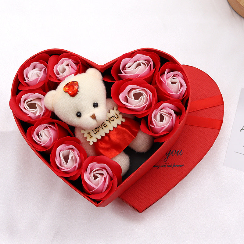 Soap Flower Heart-shaped Rose Gift Box 🇨🇳