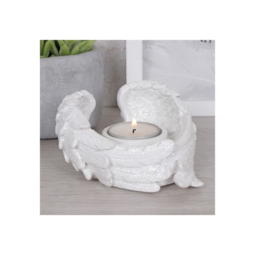 Glitter Angel Wing Candle Holder 🇬🇧