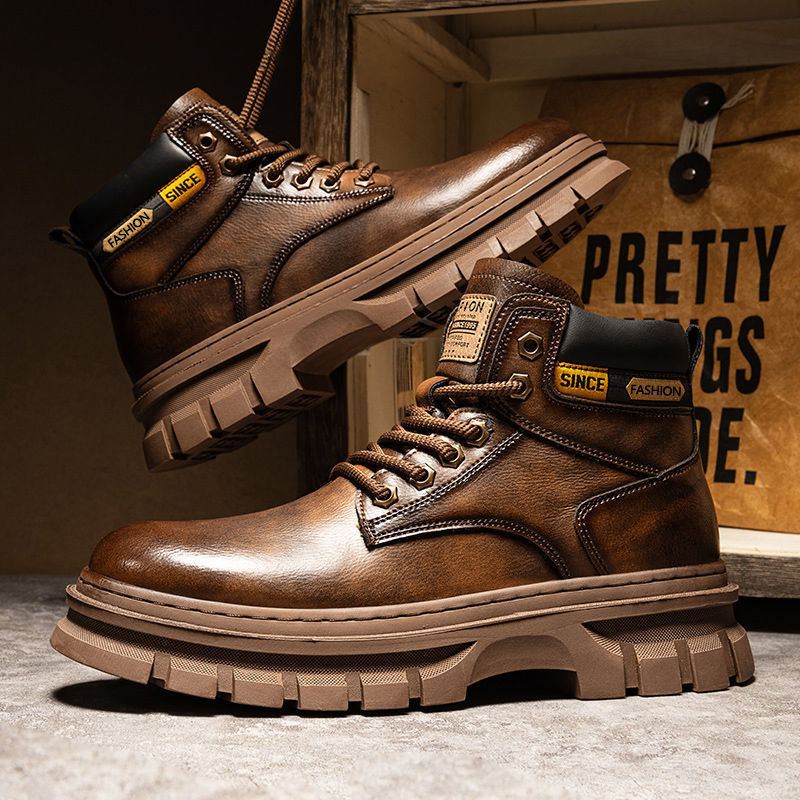 Martin Boots Men Trendy High Top British Working Wear 🇨🇳