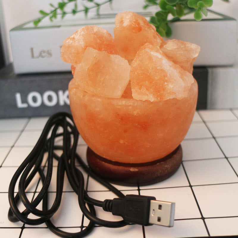 Crystal Salt Stone Lamp LED Colorful Color Changing Decoration 🇨🇳