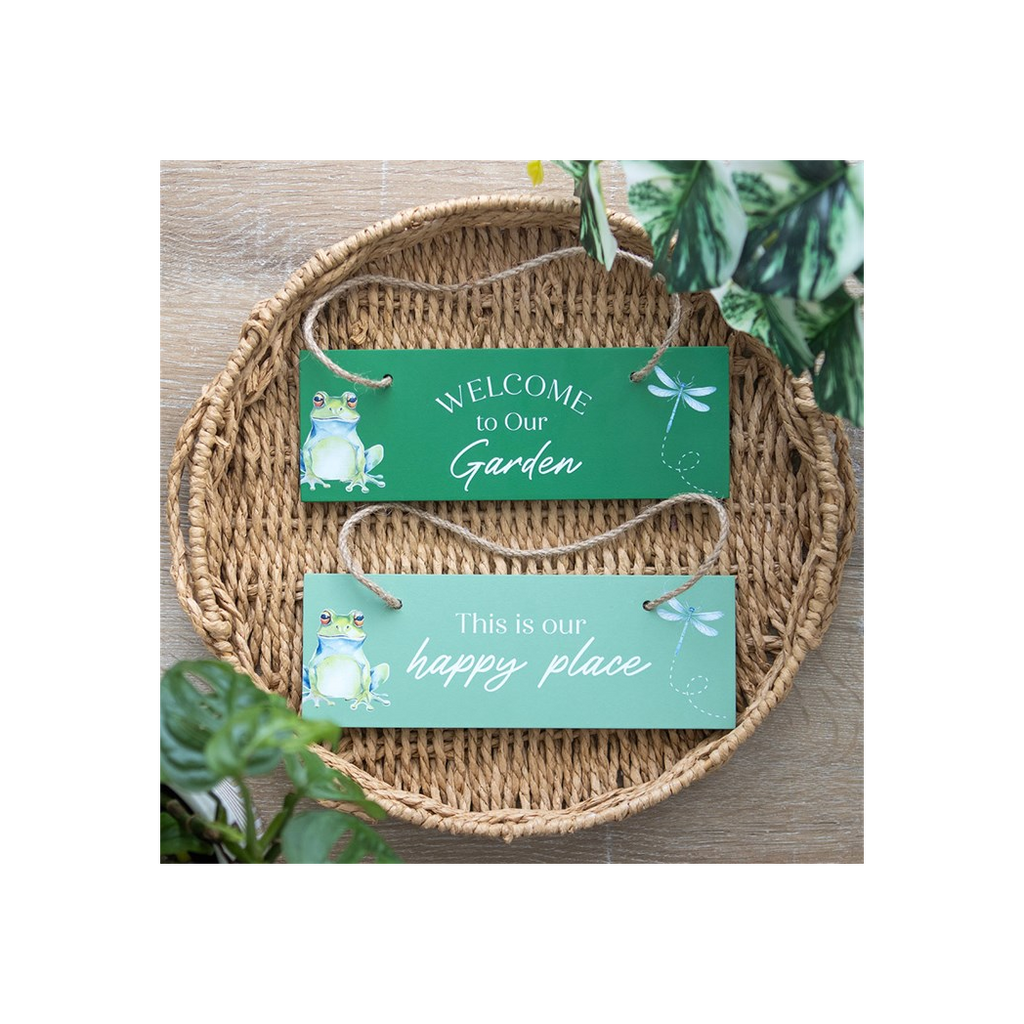 Light Green This is Our Happy Place Hanging Sign 🇬🇧
