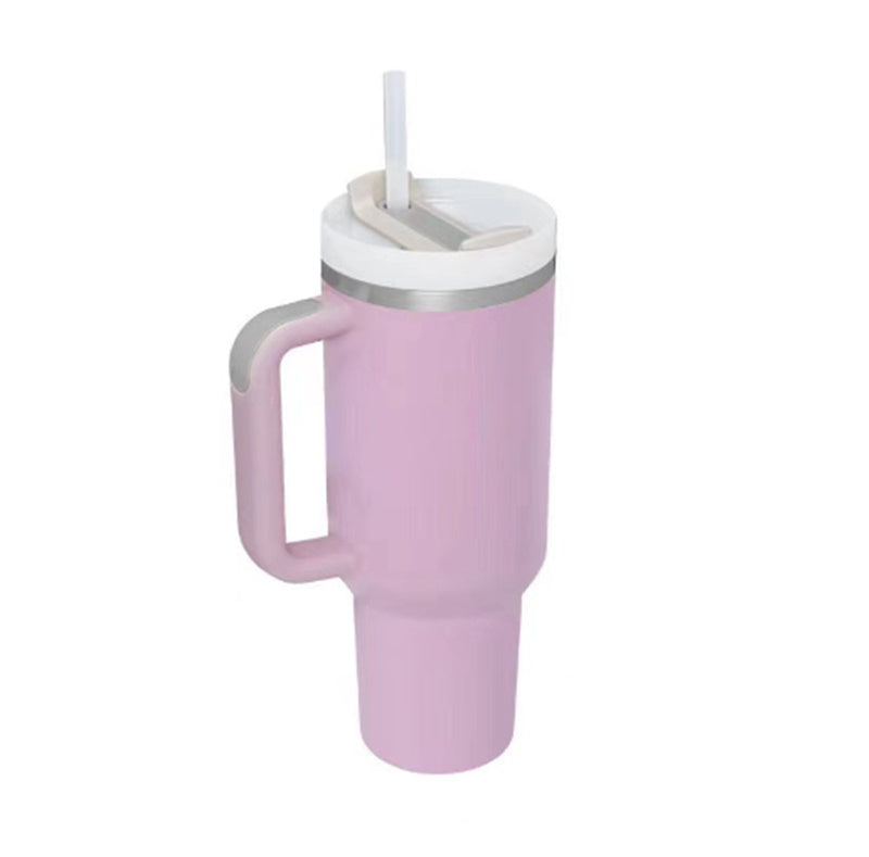 40 Oz Tumbler With Handle Straw Insulated, Stainless Steel,Spill Proof, Vacuum insulated With Lid Tapered 🇨🇳