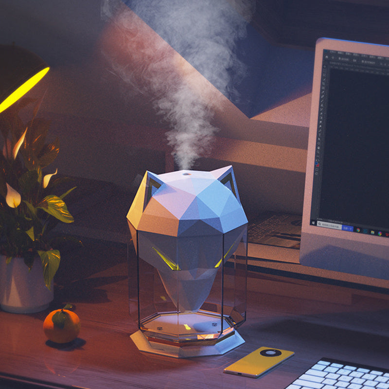 War Wolf Air Humidifier Ultrasonic Air Diffuser Colorful Lights Humidifier Air Nano Spray Home Desktop Supplies 🇨🇳