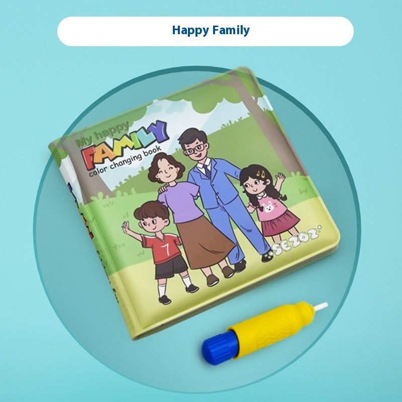 Magic Water Painting Color Changing Bath Book Baby Doodle Enlightenment Cognition Bath Toys Tear-proof Waterproof Book 🇨🇳