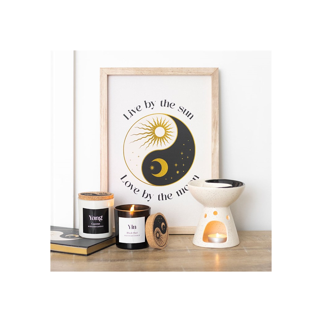 Set of 2 Yin Yang Black Oud and Coconut Candles 🇬🇧