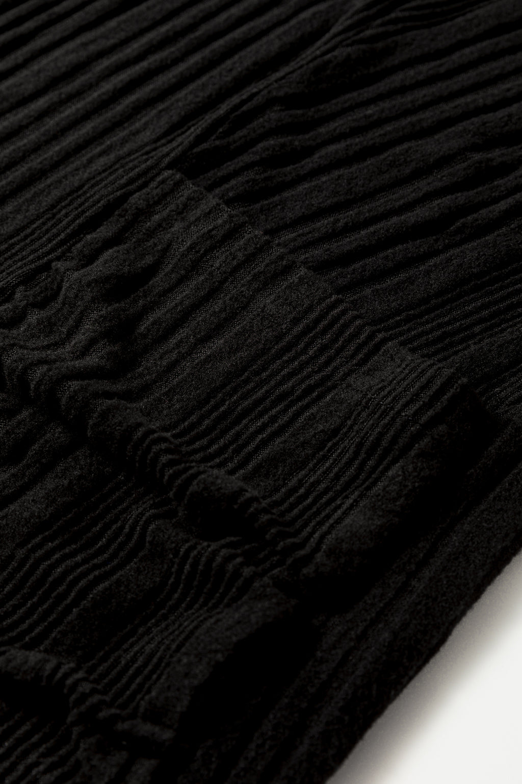 Black Ribbed Open Front Knitted Top with Pockets 🇺🇸