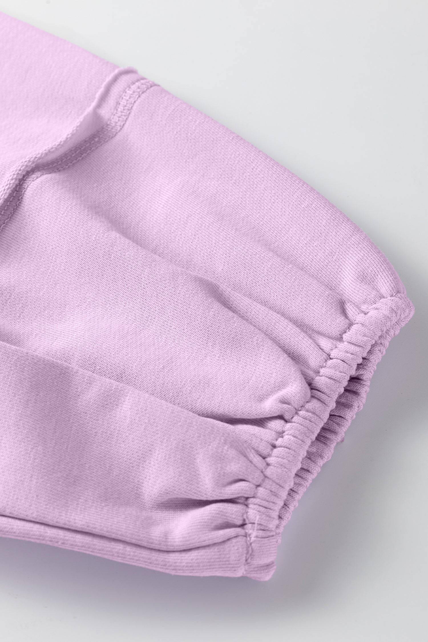 Orchid Petal Solid Color Raw Seam Patchwork Baggy Sweatshirt 🇺🇸