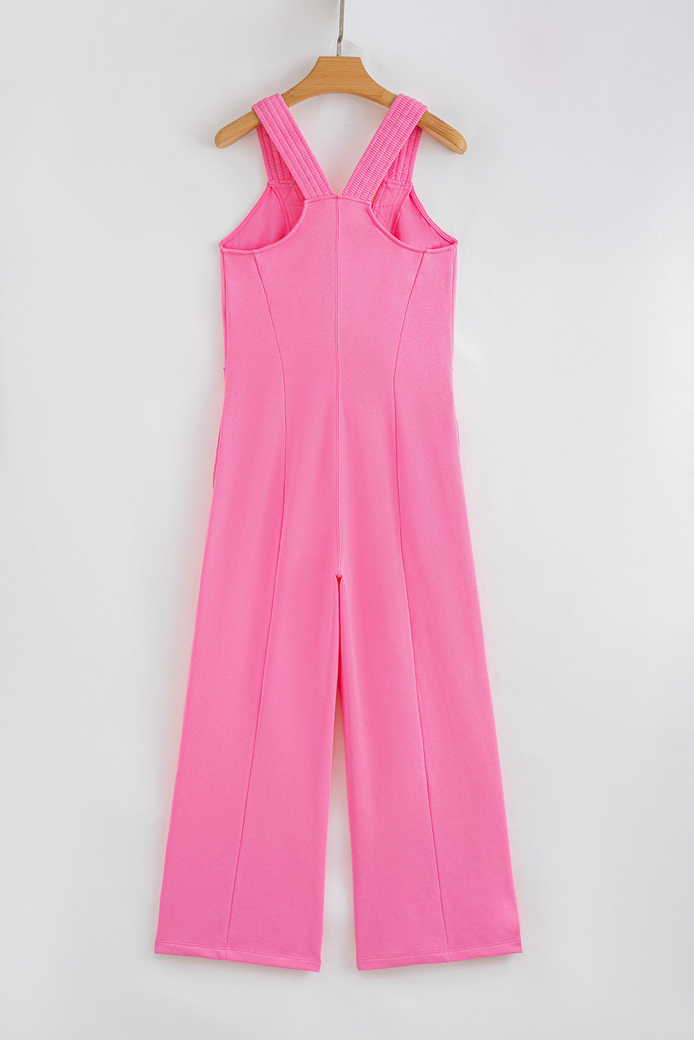 Bonbon Mineral Wash Raw Seam Patchwork Wide Leg Loose Jumpsuit 🇺🇸