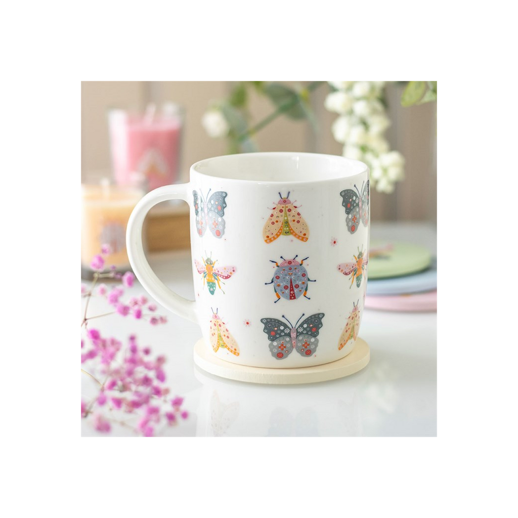 Floral Bug Print Mug 🇬🇧