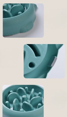Pet Dog Cat Slow Feeder Bowls Anti Choking Slow Feeder Dish Bowl Home Dog Eating Plate Anti Gulping Bowl Supplies 🇨🇳