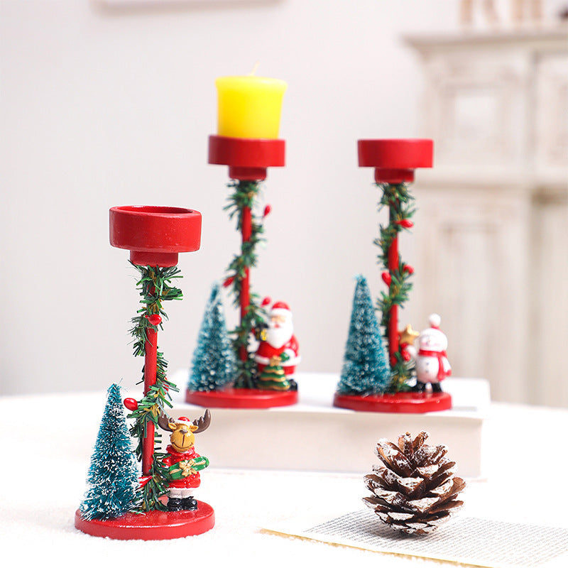Christmas Decorations Desktop Resin Christmas Tree Elderly Candlestick 🇨🇳